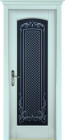 Фото Дверь Витраж СКАЙ (600мм, ПОС, каленое с узором, 2000мм, 40мм, натуральный массив ольхи, скай, )
