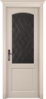 Фото Дверь Фоборг КРЕМ (800мм, ПОС, мателюкс графит фрезерованное, 2000мм, 40мм, натуральный массив ольхи, крем, )