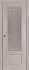 Фото Дверь Аристократ № 4 ольха ГРЕЙ (900мм, ПОС, каленое с узором, 2000мм, 40мм, натуральный массив ольхи, грей, )