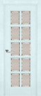 Фото Дверь Лондон-2 ольха СКАЙ (700мм, ПОС, мателюкс осветленный с фацетом, 2000мм, 40мм, натуральный массив ольхи, скай, )