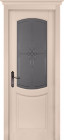 Фото Дверь Бристоль КРЕМ (900мм, ПОС, мателюкс графит фрезерованное, 2000мм, 40мм, натуральный массив ольхи, крем, )