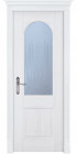 Фото Дверь Чезана БЕЛАЯ ЭМАЛЬ (700мм, ПОС, мателюкс графит фрезерованное, 2000мм, 40мм, натуральный массив дуба, белая эмаль, )