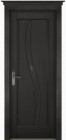 Фото Дверь Соло ЭЙВОРИ БЛЕК (800мм, ПОС, мателюкс графит фрезерованное, 2000мм, 40мм, натуральный массив ольхи, эйвори блек, )