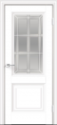 Фото Дверь ALTO 8V эмалит белый (700мм, ПОС, английская решетка, 2000мм, 40мм, экошпон, эмалит белый)