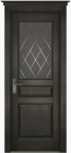 Фото Дверь Валенсия ЭЙВОРИ БЛЕК (600мм, ПОС, мателюкс графит фрезерованное, 2000мм, 40мм, натуральный массив ольхи, эйвори блек, )