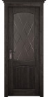 Фото Дверь Барроу ГРИС (900мм, ПОС, мателюкс графит фрезерованное, 2000мм, 40мм, натуральный массив ольхи, грис, )
