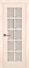 Фото Дверь Лондон-2 структ. КРЕМ (600мм, ПОС, мателюкс осветленный с фацетом, 2000мм, 40мм, массив дуба DSW структурир., крем, )