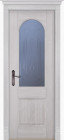 Фото Дверь Чезана ВАЙТ (900мм, ПОС, мателюкс графит фрезерованное, 2000мм, 40мм, натуральный массив дуба, вайт, )