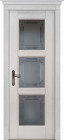 Фото Дверь Турин БЕЛАЯ ЭМАЛЬ (600мм, ПОС, мателюкс графит фрезерованное, 2000мм, 40мм, натуральный массив дуба, белая эмаль, )