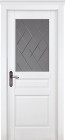 Фото Дверь Валенсия структур. БЕЛАЯ ЭМАЛЬ (700мм, ПОС, мателюкс графит фрезерованное, 2000мм, 40мм, натуральный массив сосны структурир., белая эмаль, )