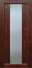 Фото Дверь Соната ОРЕХ ТЕМНЫЙ (900мм, ПОС, 2000мм, 40мм, натуральный массив, орех темный)