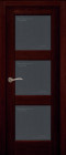 Фото Дверь Этне структур. МАХАГОН (600мм, ПОС, мателюкс графит фрезерованное, 2000мм, 40мм, натуральный массив сосны структурир., махагон, )