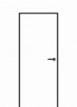 Фото Дверь Invisible Стандарт, чёрная алюмин. кромка (59мм, внутреннего открывания) (800мм, ПГ, ЛЕВАЯ, черн.замок, врезка под черн.скр. петли Kubica, 2000мм, 59мм, грунт, NEW, )