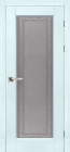 Фото Дверь Классика № 3 СКАЙ (600мм, ПОС, каленое с узором, 2000мм, 40мм, натуральный массив дуба, скай, )