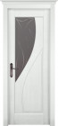 Фото Дверь Даяна БЕЛАЯ ЭМАЛЬ (600мм, ПОС, мателюкс графит фрезерованное, 2000мм, 40мм, натуральный массив ольхи, белая эмаль, )