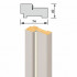 Фото Короб с уплотнителем грей (сосна) (74мм, 2080мм, 40мм, прямоугольный, универсальный, с уплотнителем,  массив сосны структурир., эмаль)