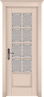 Фото Дверь Лондон ольха КРЕМ (700мм, ПОС, мателюкс осветленный с фацетом, 2000мм, 40мм, натуральный массив ольхи, крем, )