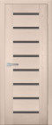 Фото Дверь Хай-Тек № 3 КРЕМ (600мм, ПОЧ, мателюкс графит, 2000мм, 40мм, натуральный массив дуба, крем, )