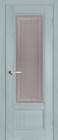 Фото Дверь Аристократ № 4 СКАЙ  (700мм, ПОС, каленое с узором, 2000мм, 40мм, натуральный массив дуба, скай, )