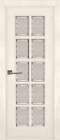 Фото Дверь Лондон-2 структ. СЛОНОВАЯ КОСТЬ (700мм, ПОС, мателюкс осветленный с фацетом, 2000мм, 40мм, массив дуба DSW структурир., слоновая кость, )