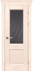Фото Дверь Классика № 2 КРЕМ (600мм, ПОС, мателюкс графит фрезерованное, 2000мм, 40мм, натуральный массив дуба, крем, )