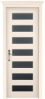 Фото Дверь Премьер плюс КРЕМ (600мм, ПОС, мателюкс графит, 2000мм, 40мм, натуральный массив ольхи, крем, )