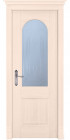 Фото Дверь Чезана КРЕМ (600мм, ПОС, мателюкс графит фрезерованное, 2000мм, 40мм, натуральный массив дуба, крем, )
