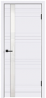 Фото Дверь Scandi N Z1, белый RAL 9003 (600мм, ПОС, лакобель белое, 2000мм, 40мм, эмаль, белый)