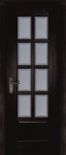 Фото Дверь Лондон ВЕНГЕ (600мм, ПОС, мателюкс осветленный с фацетом, 2000мм, 40мм, натуральный массив дуба, венге, )