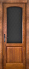 Фото Дверь Фоборг МЕД (600мм, ПОС, мателюкс графит фрезерованное, 2000мм, 40мм, натуральный массив ольхи, мед, )